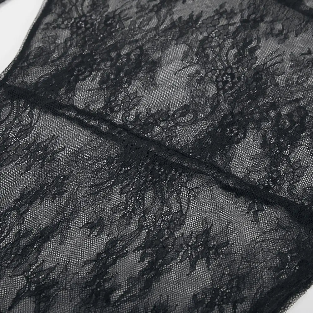 Evening Party Dress Lace Dress High Street Style Black Black Lace Dress Brand New Condition Fashion All-match Dress