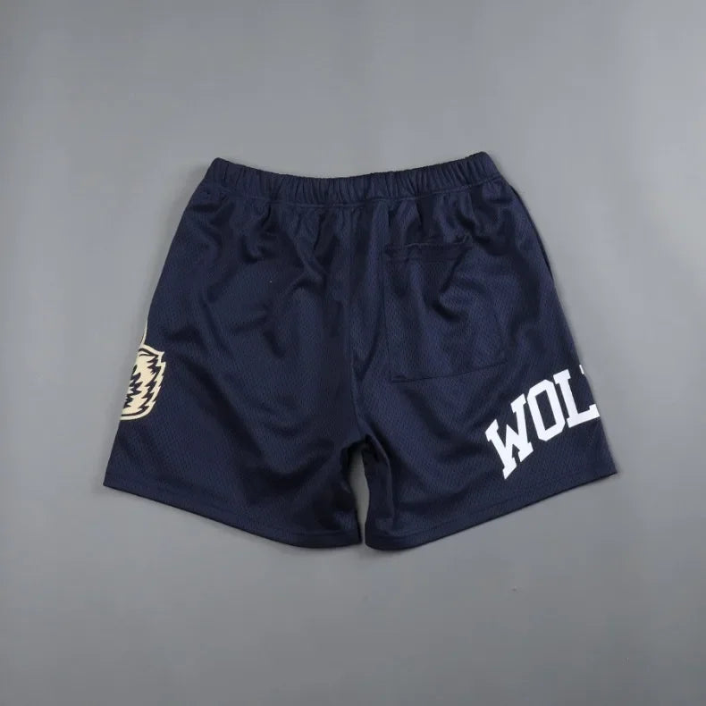 Mens Summer Streetwear Sports Casual Motorcycle Shorts Gym Fitness Mesh Quick Dry Running Beach Basketball Jogger Short Pants