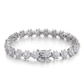 Flower Moissanite Tennis Bracelet Wedding Jewelry 925 Sterling Silver Plated 18k White Gold GRA Bracelets for Women Man