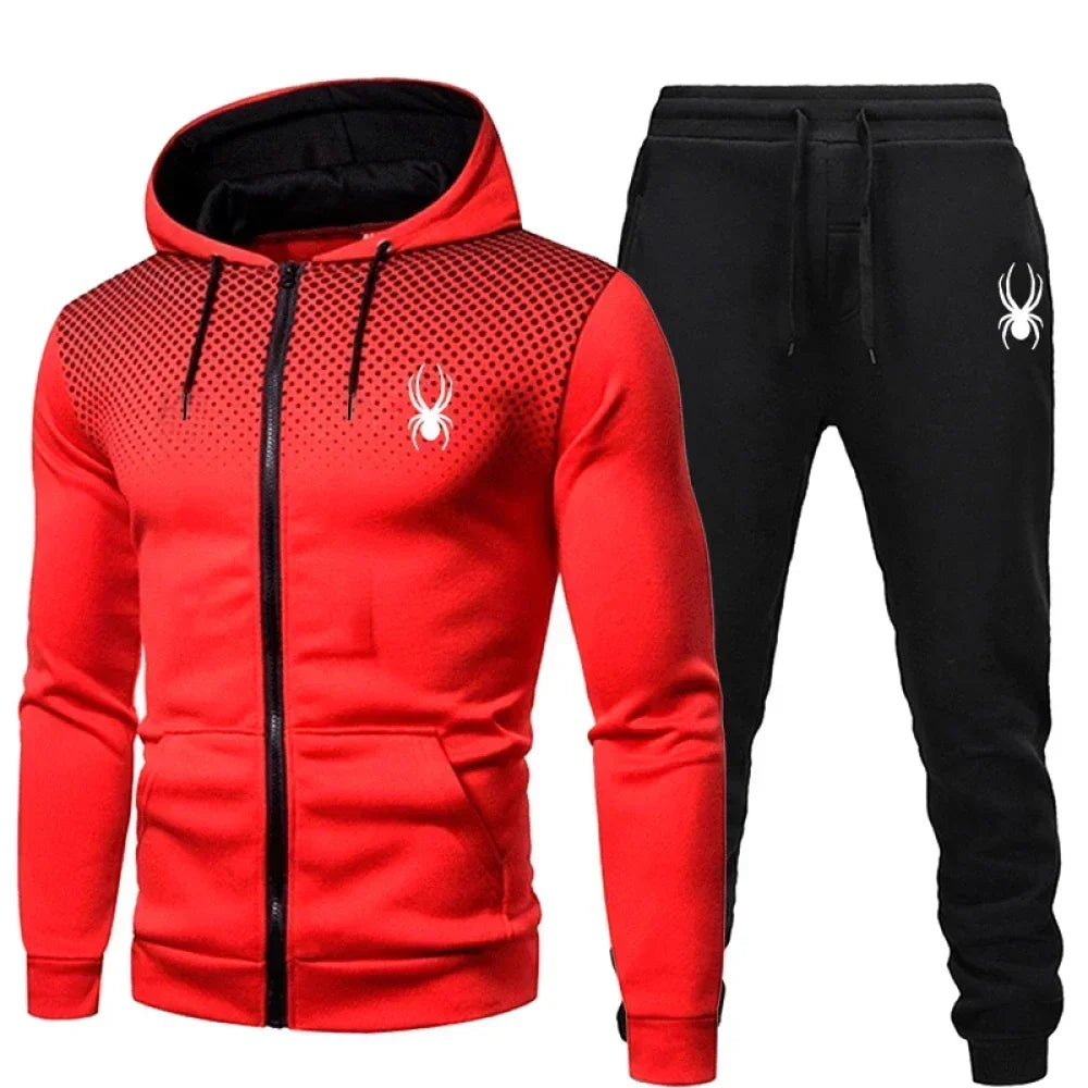 2026 popular two-piece men's sportswear jogging suit sportswear hooded sweatshirt zipper sweatshirt autumn and winter clothing