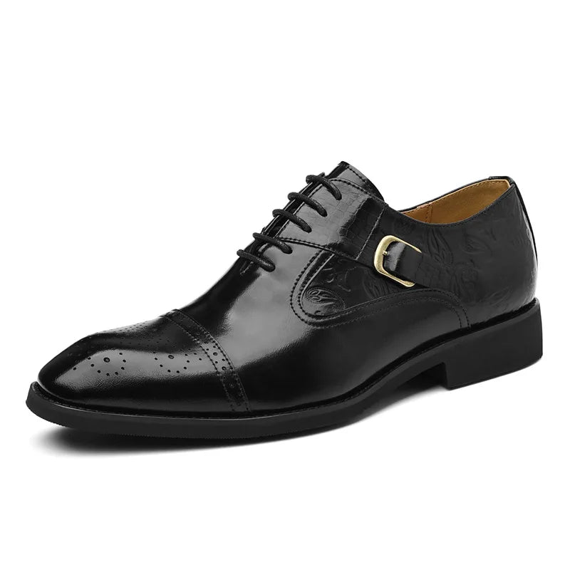 Men's Big Size Leather Shoes Spring Autumn Formal Business Office Wedding Dress Shoes for Man New Designer Business Shoe Man