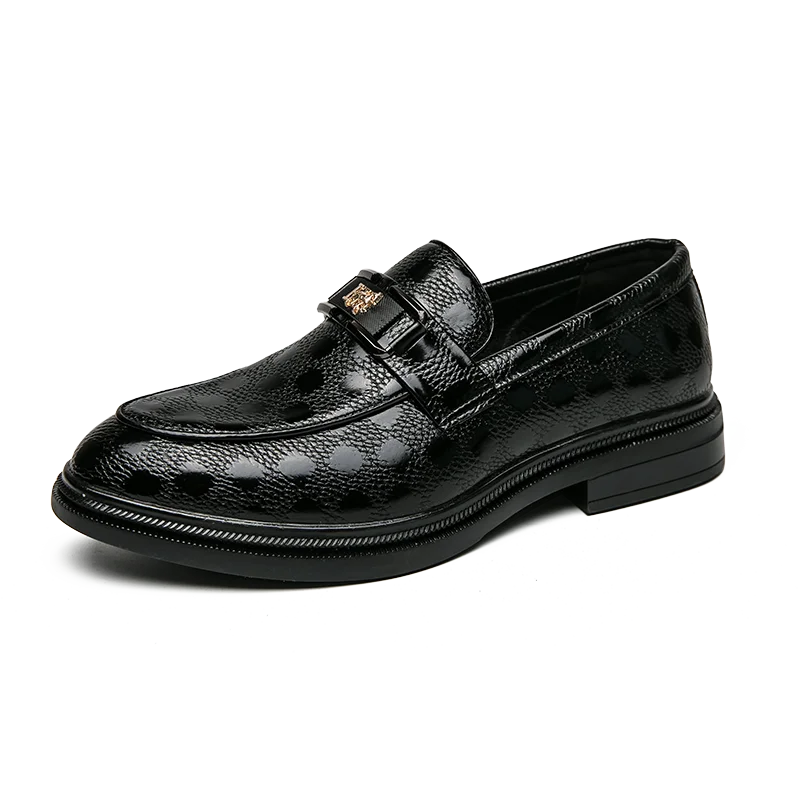 Original Design Dress Shoes For Men Business Casual Leather Formal Shoes Man Fashion Green Comfortable Slip-on Men's Social Shoe