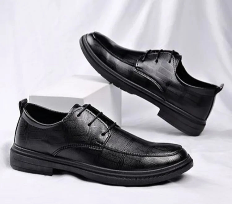 2024 New Men's Height Increasing Soft Leather Breathable Casual Business Elevator Shoes