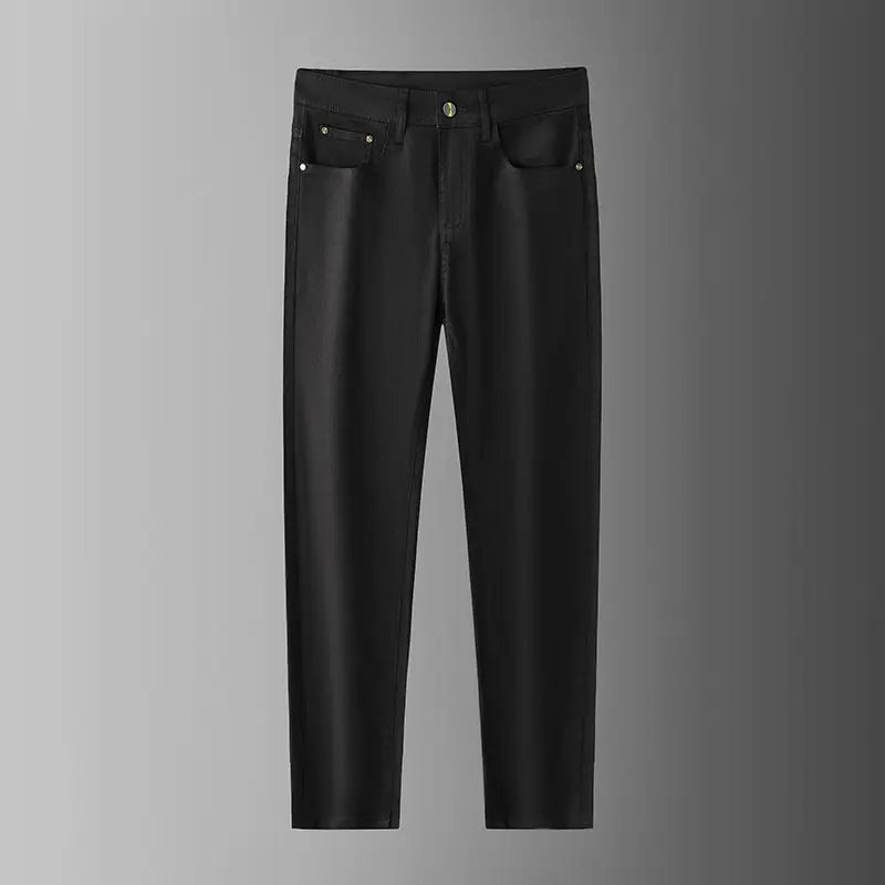 American Brand Men's Autumn Winter Straight-leg Slim Jeans High-quality Light Luxury Casual Versatile Fashion Korean Style Jeans