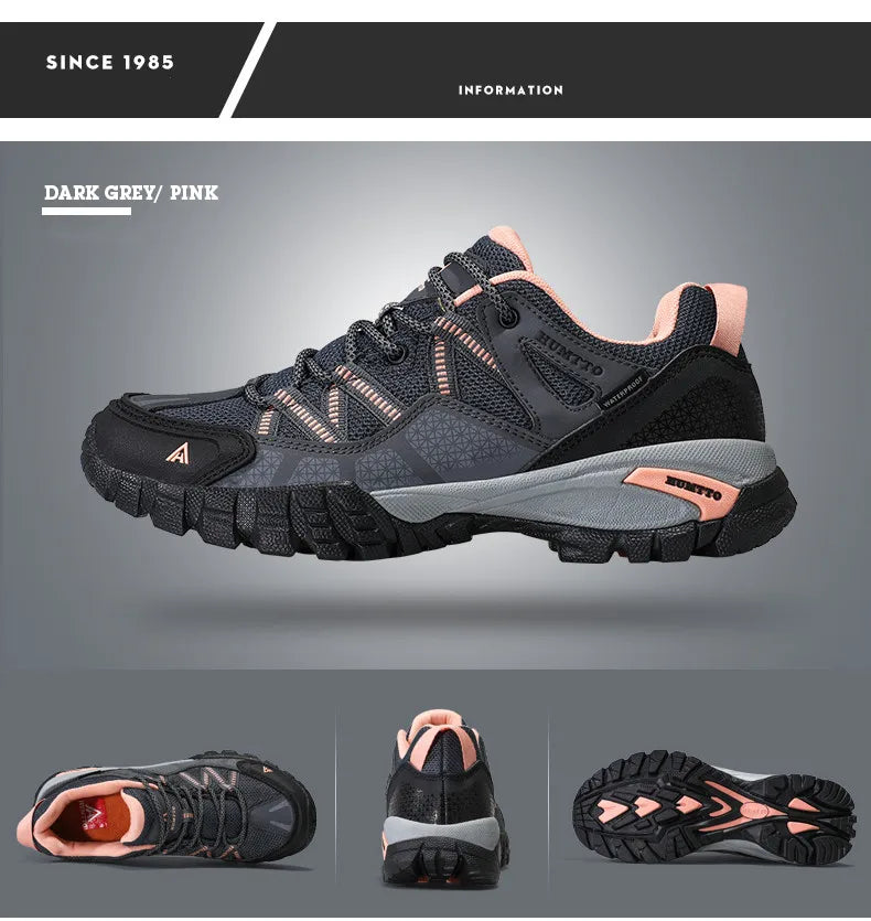 Hiking Shoes for Women Wear-resistant Outdoor Women's Sports Shoes Lace-Up Climbing Trekking Sneakers Woman 110609B