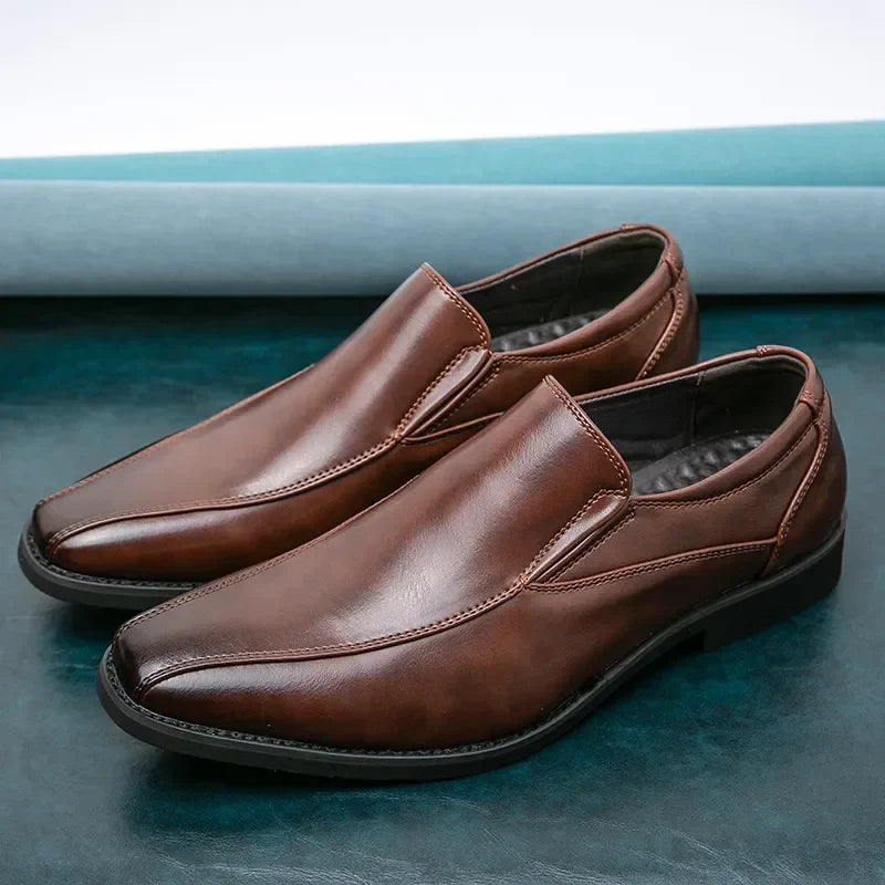 Casual Business Leather Shoes Men Loafers Formal Wedding Shoes Leisure Party Office Flats Men's Social Dress Moccasins