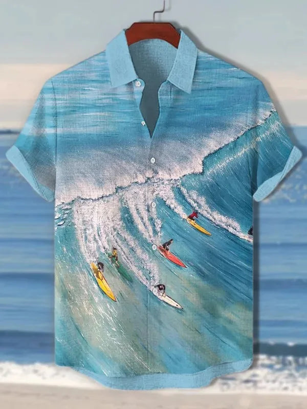 Men's Hawaiian Graphics Shirt Short Sleeved Button Down Shirt