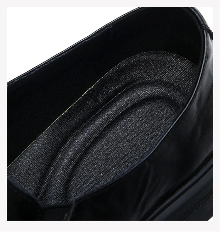 Breathable Hallow Business Leather Shoes for Men Buckle Designer Black Fashion Casual Shoe Male Summer British Elegant Shoes Man