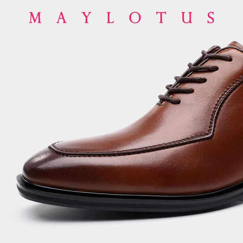 Britain Gentleman Fashion New Men Round Toe Black Brown Lace Up Casual Shoes Male Formal Wedding Dress Footwear Zapatos Hombre