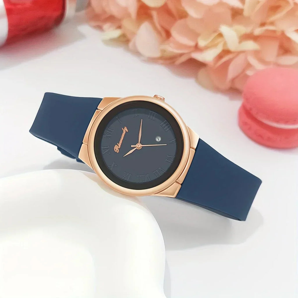 Fashion Roma Dial Women Calendar Quartz Watches Casual Silicone Band Ladies Sports Wristwatch Reloj Mujer