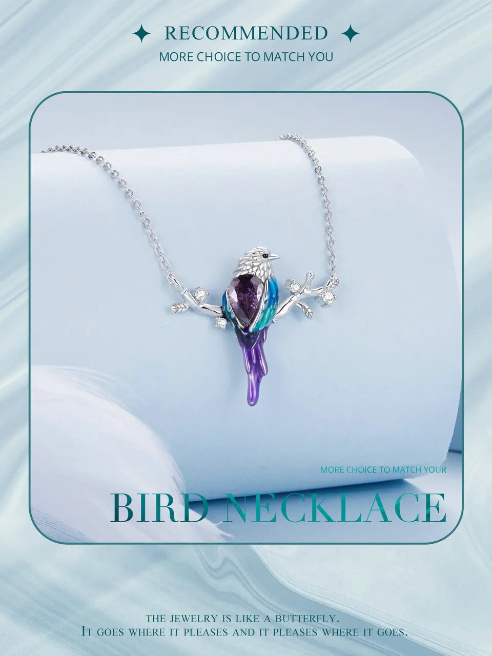 925 Sterling Silver Cute Bird Pendant Necklace for Women Teen Girls Animal Jewelry Gifts for her