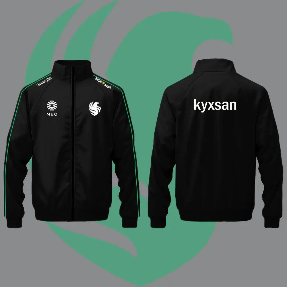Autumn And Winter CS2 Falcon E-sports Club Uniforms Players Daily Casual Black Jacket Fans Must-have Custom Stand Collar Jacket