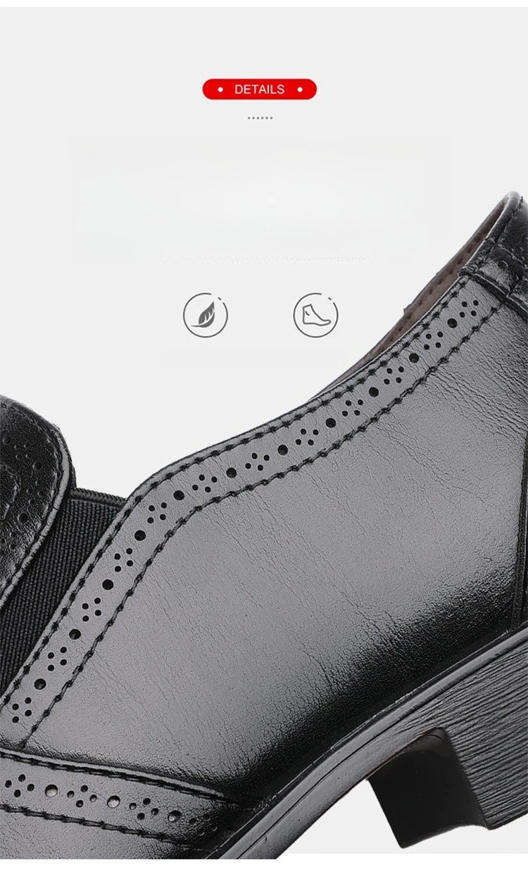 Spring Autumn New Designer Dress Shoes for Men Solid Color Fashion Formal Business Casual Leather Shoes Male