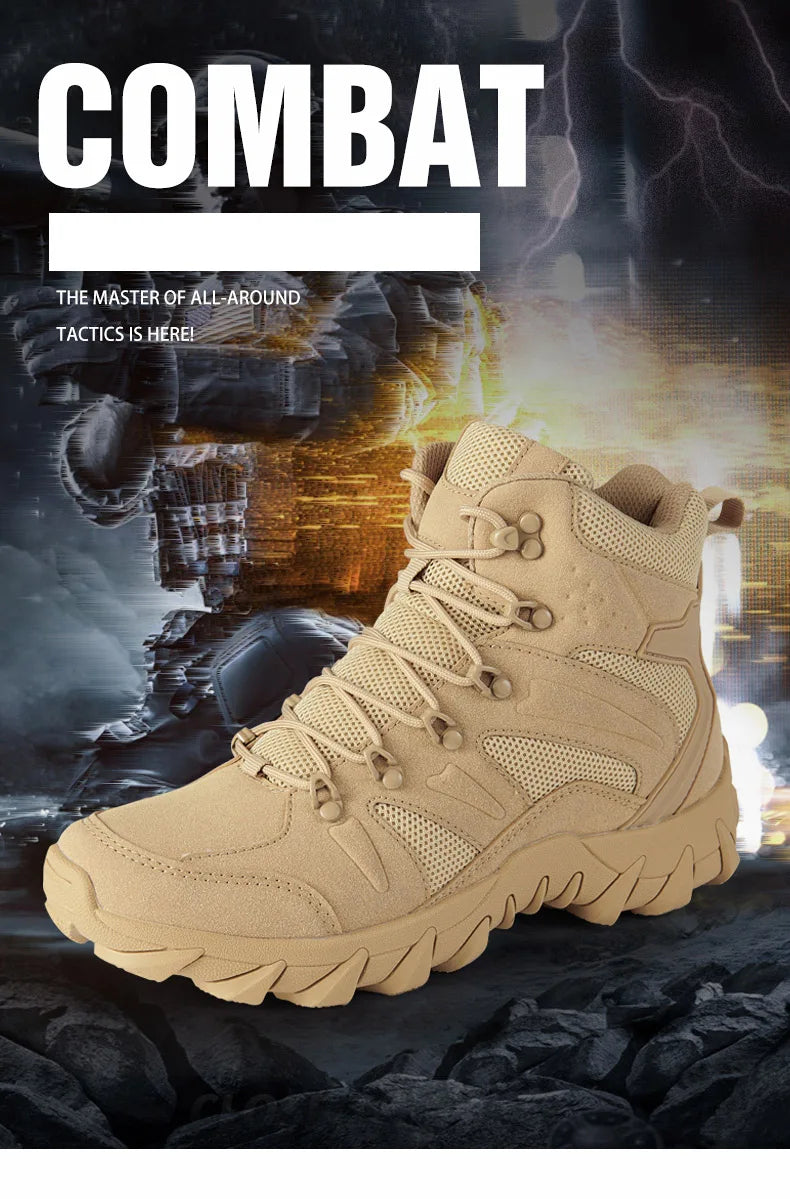 Combat Training Boots Male Outdoors Camping Anti-wear Rapid Response Hiking Shoes Fishing Hunting Sneakers