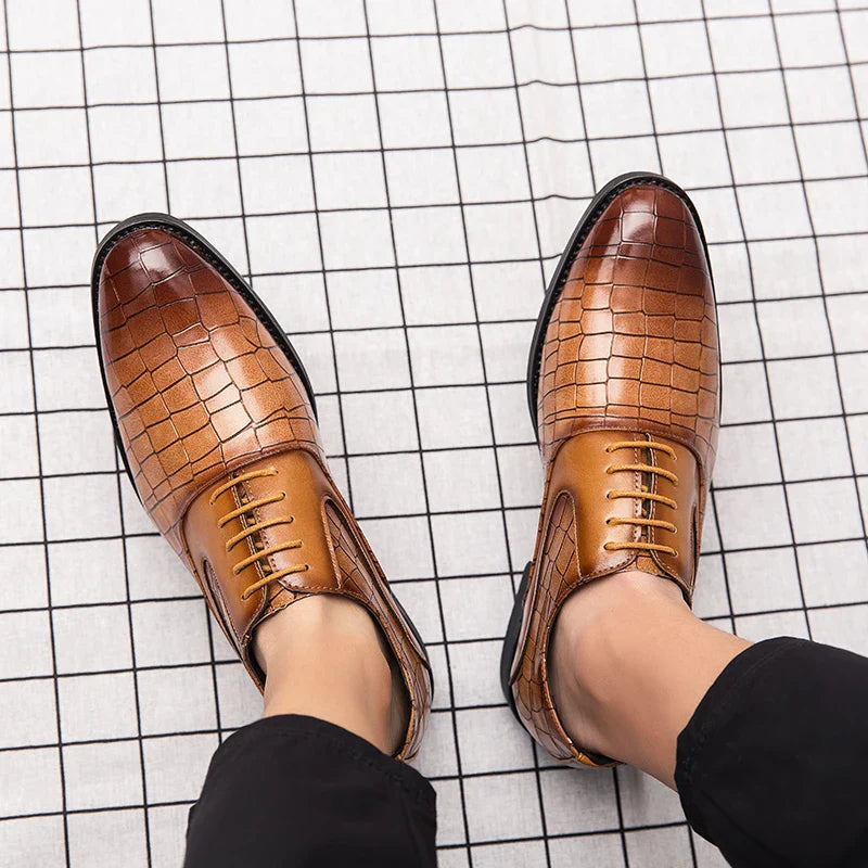 Spring Italian high-quality Blue Leather Shoes for Men men leather shoes Wedding Dress Shoes Patent mens loafers Big size:38-48