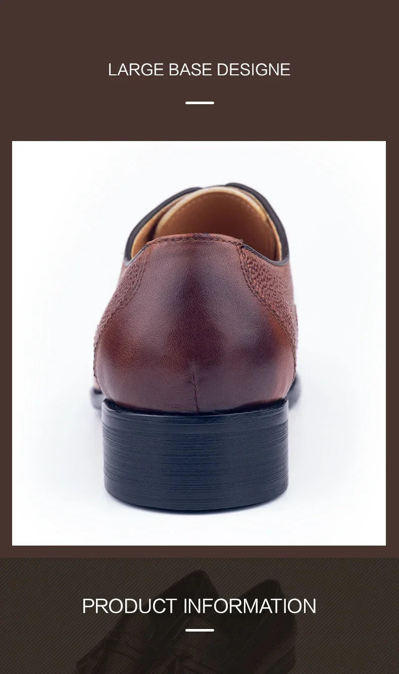 High Quality Handmade Oxford Casual Business Work Shoes Formal Men Shoes Fashion Dress Genuine Leather Lace Up Comfortable Shoe