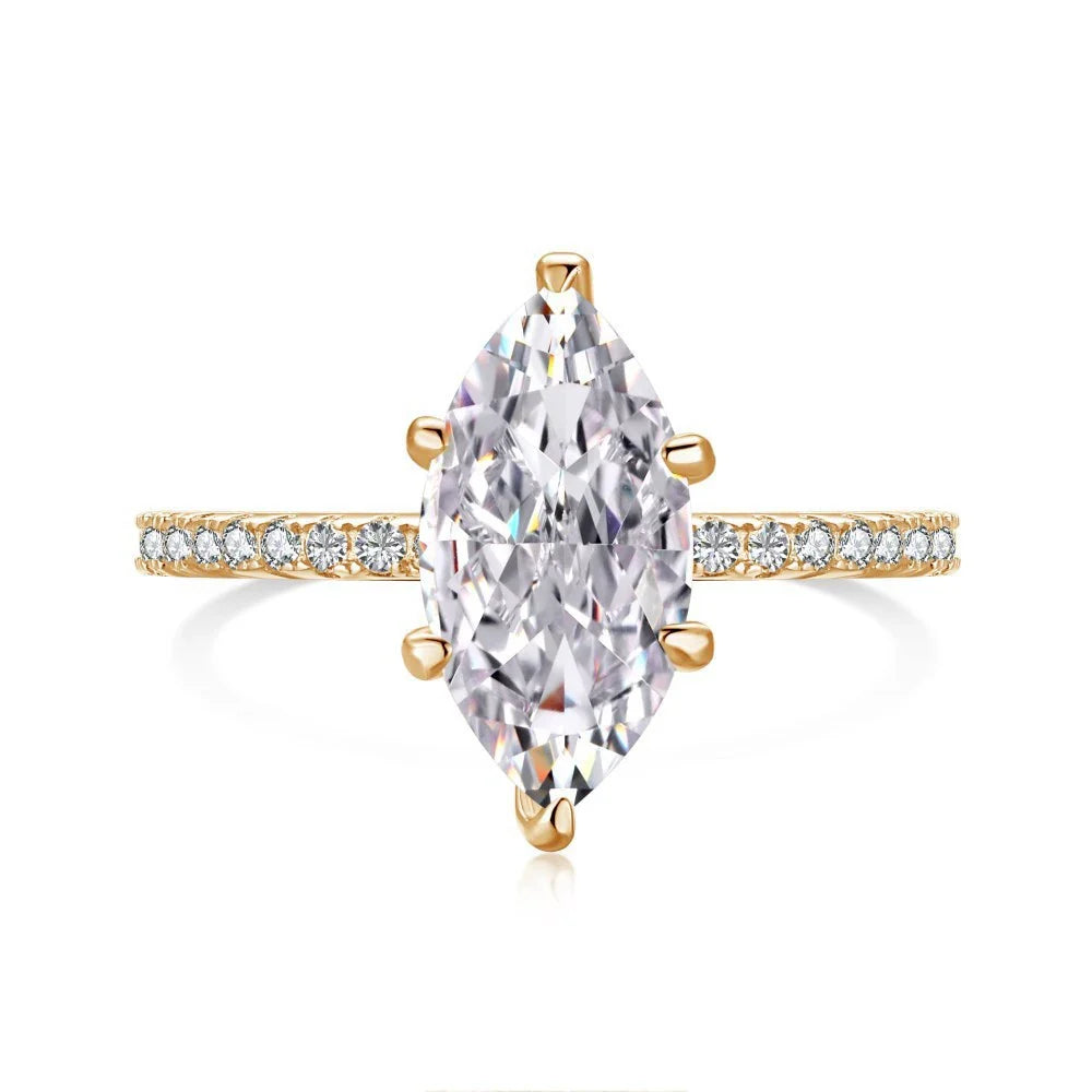 18K Gold Plated 925 Sterling Silver Crushed Ice Cut Lab Sapphire Gemstone Wedding Party Fine Jewelry Rings Wholesale