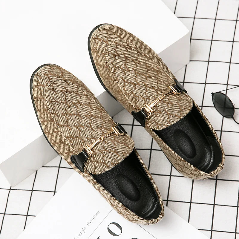 Luxury Grey Men's Loafers 2025 Comfortable Flat Moccasin Men Dress Shoes Casual Business Leather Shoes for Men zapatos de cuero