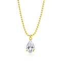 2CT 3CT 5CT 6CT Pear Cut Moissanite Necklace for Women Classic Pendant Sterling Silver 925 Plated 18K Jewelry Wholesale