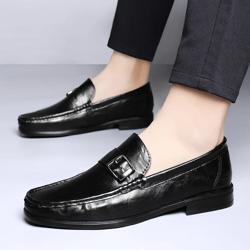 High Quality Men's Genuine Leather Loafers Handmade Casual Shoes Moccasins Slip on Walking Flats Versatile Male Business Shoes