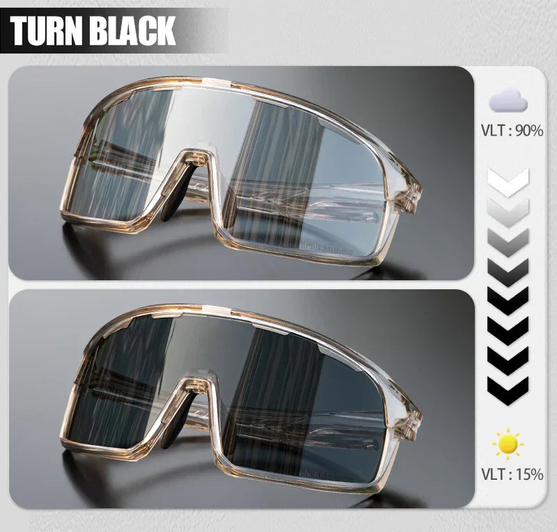 Photochromic Cycling Sunglasses Cycling Glasses UV400 Bicycle Eyewear Sports MTB Outdoor Bike Goggles Sunglasses Eyepieces
