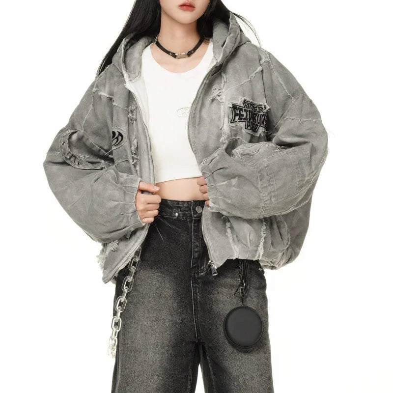 Autumn Winter New Men's Tide Original Design Techwear High Street Fashion Trend Vintage Jacket Chic Casual Coats Ins HK6132
