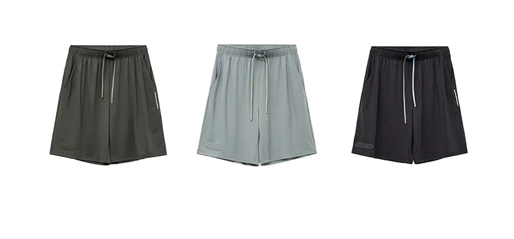 Men's American Workwear Mesh Ice Cool Breathable Short Thin Loose Outdoor Sports Fitness Casual Summer Training Bottoms
