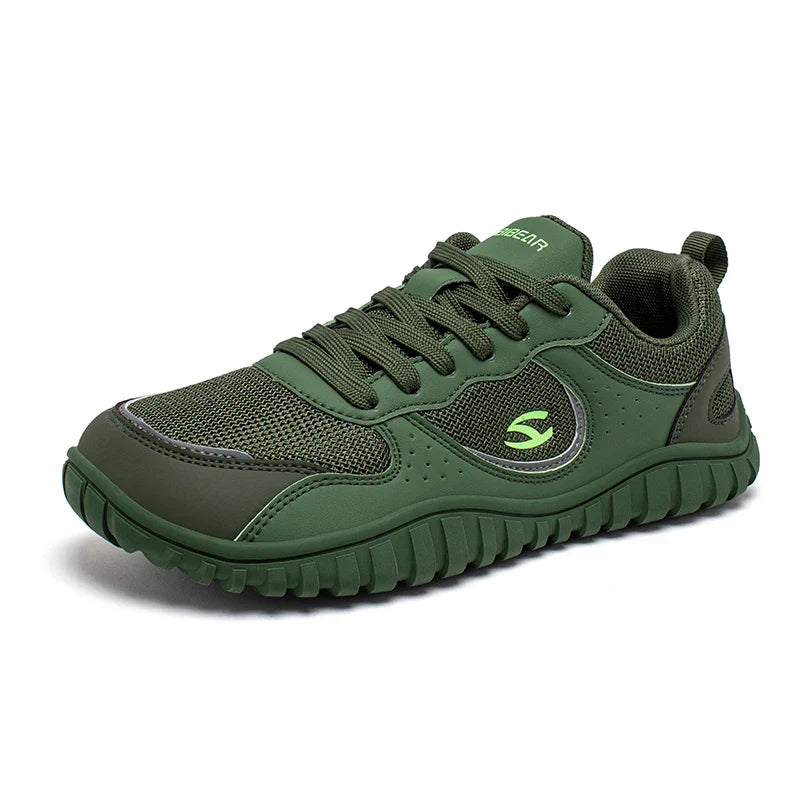 Unisex Wide Toe Sneakers Comfortable Walking Shoes Lace Up Outdoor Travel Breathable Sneakers