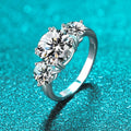 4ct 100% Moissanite Diamond Ring for Women 18K Yellow Gold Wedding Band Bridel Jewelry S925 Sterling Silver Wholesale