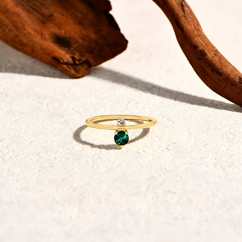 Fashion Trend Lab Zambian Emerald Engagement Ring For Women S925 Sterling Silver Zircon Rings Anniversary Jewelry Gifts
