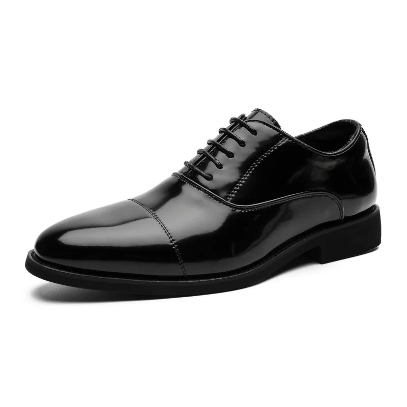 Men's Dress Shoes Size 38-46 Fashion Man Pointed Toe Oxford Shoes Lace-Up Brogue Footwear Buckle Business Wedding Shoes Sneakers