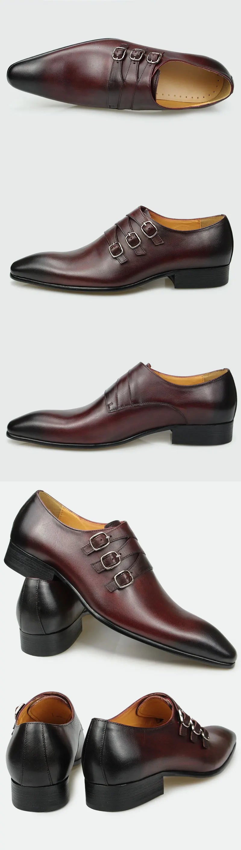 Dress Casual Leather Shoes Men's New British Leather Shoes Italian Style Designer Loaer Business Genuine Leather Pointed Toe