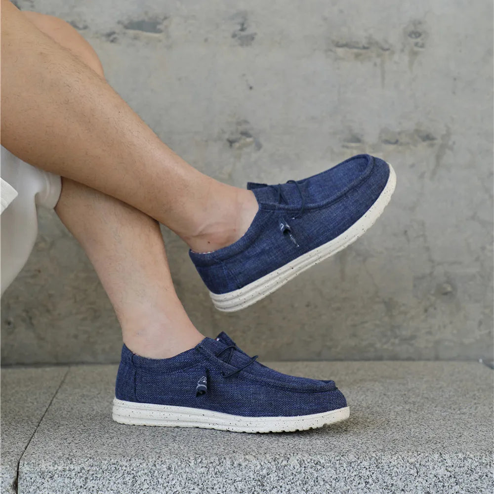 Plus Size Men's Solid Color Breathable Slip On Classic Loafer Shoes Comfy Casual Durable Lightweight Walking Shoes