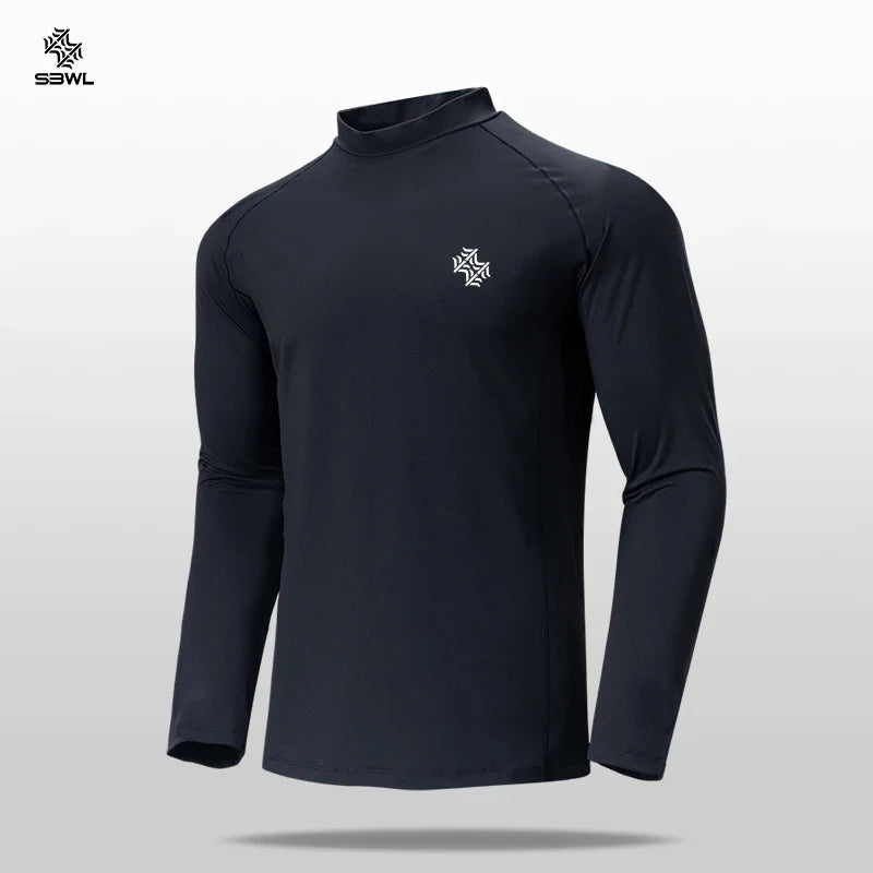 SBWL Men's High Quality Cycling Hiking Outdoor Sports Long Sleeve T-Shirt Leisure Speed Dry Running Fitness Sports Clothing Tops