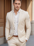 Men's Formal Suits 2 Pieces Blazer Pants Beach Wedding,Comfortable Classy Regular Fit Suit Set For Men Summer Outdoor Activities