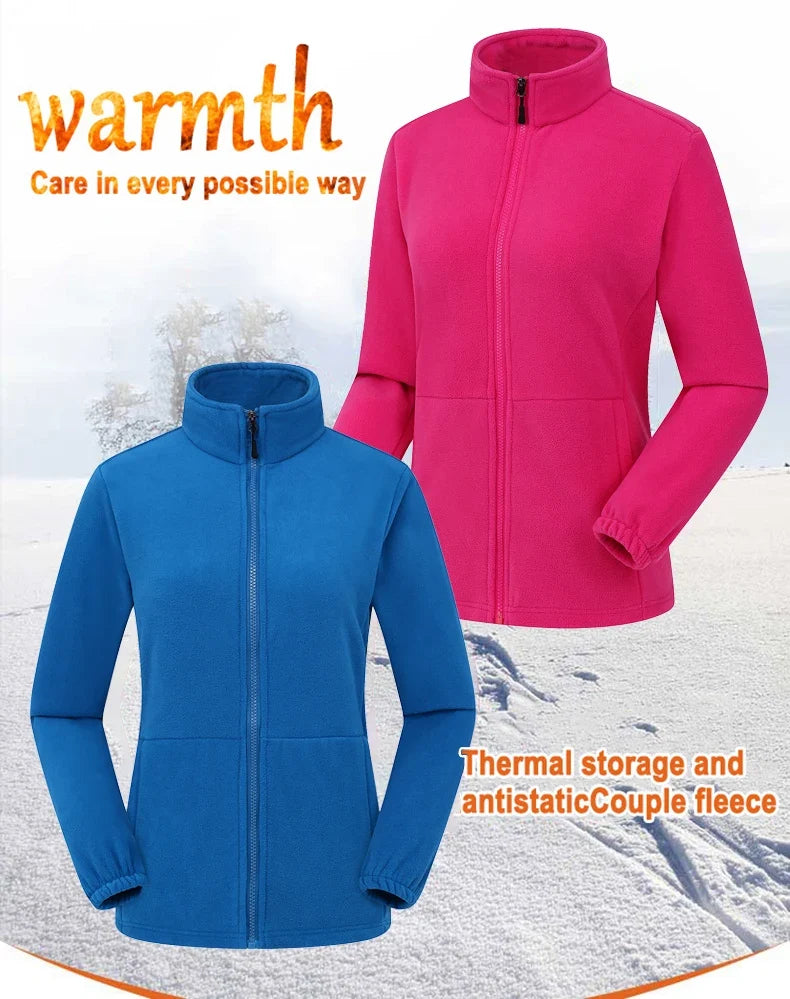 Winter Polar Fleece Jackets Women Windproof Thermal Soft Shell Jacket Outdoor Hiking Camping Skiing Climbing Warm Coat