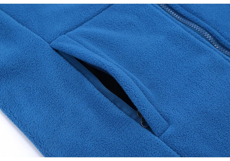 Soft Polar Fleece Jacket with Pockets Lightweight Outdoor Recreation Full Zip Coat