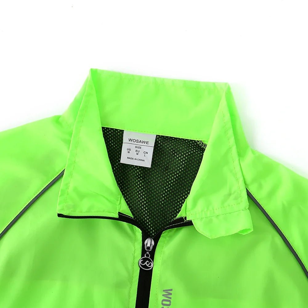 Men's Cycling Windbreaker Ultralight Reflective Windproof Jacket Men MTB Road Bike Wind Coat Long Sleeve Bicycle Clothing