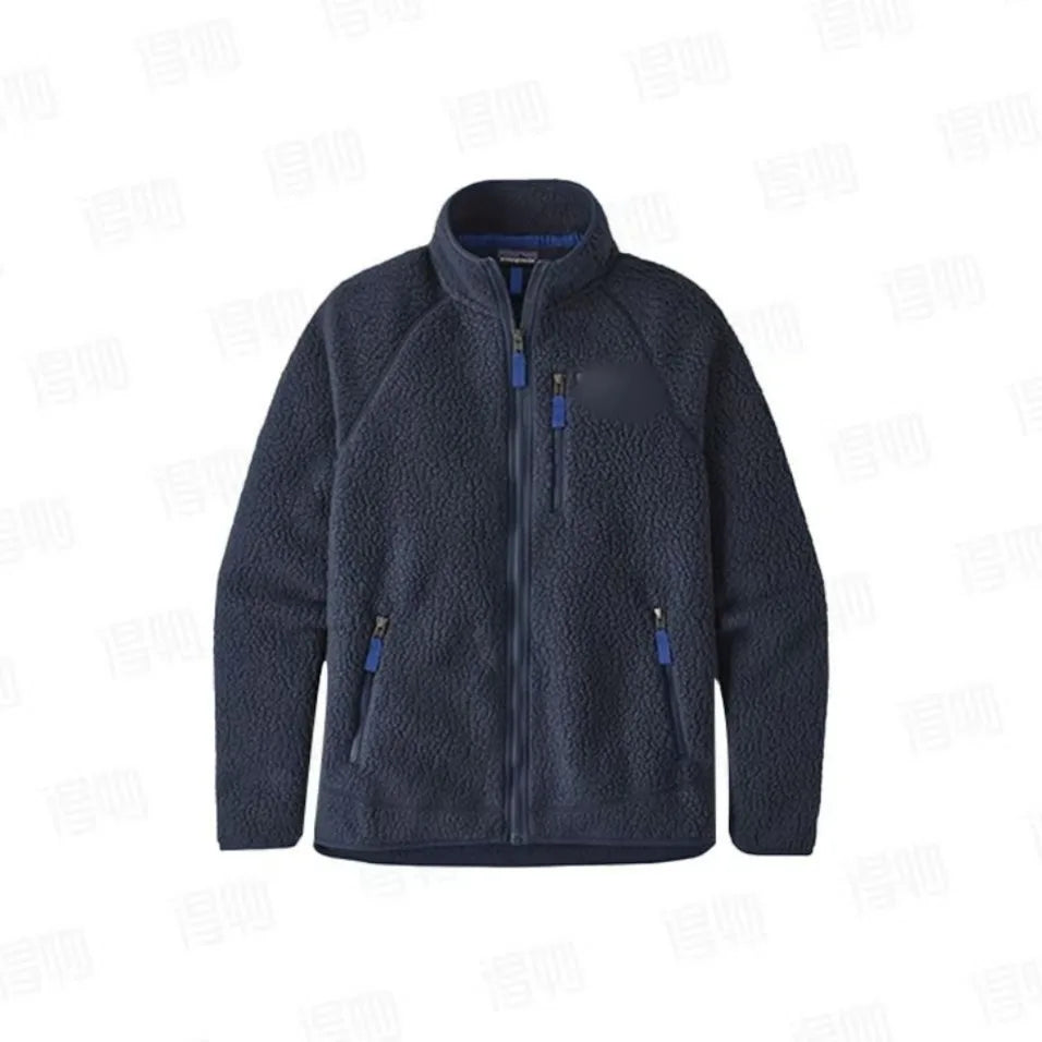 Men's Fleece Lined Jacket Autumn Winter Warm Stand Collar Zipper Casual Versatile Long Sleeve Cotton Nylon Lined Indoor Outdoor