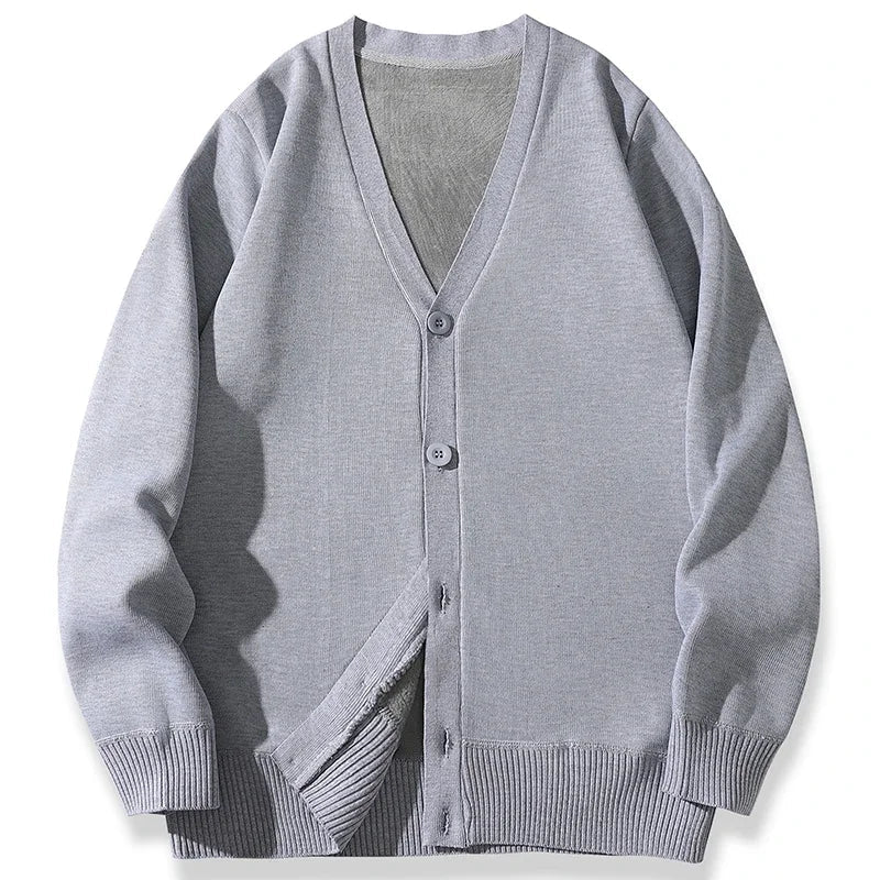 2026 New Men's Casual Long Sleeved Velvet Sweater Cardigan Knitted Jacket Top Autumn and Winter Fashionable Versatile Jacket