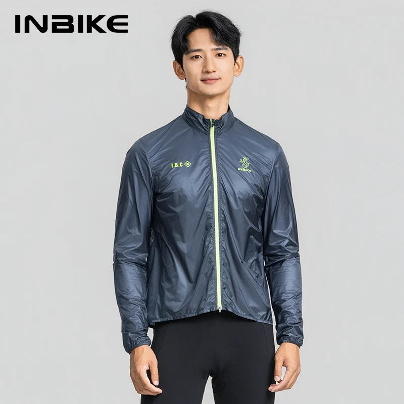 Men's Road Bike Windbreaker Windproof Water-Resistant Lightweight Bicycle Long Sleeved Cycling Jacket MTB Clothing Man