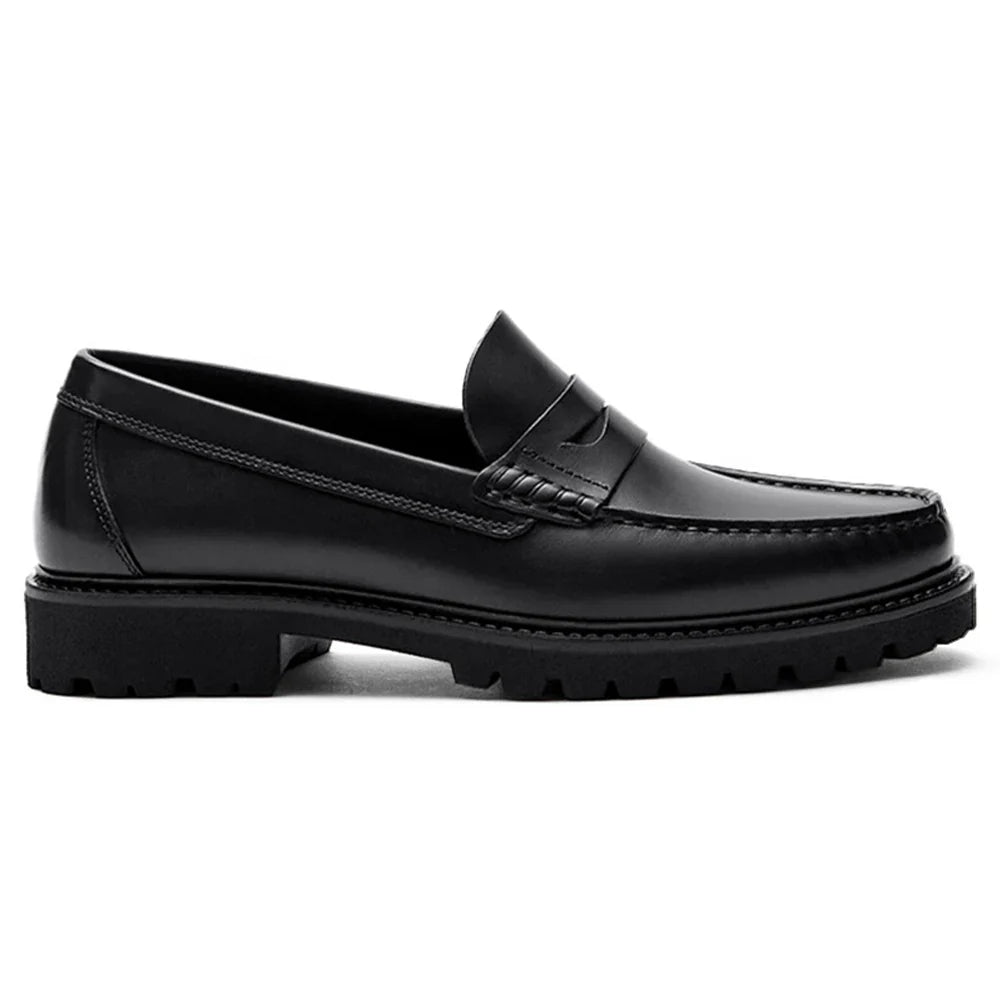 Handmade Men's Loafer Shoes High Quality Wear-Resistant Full Grain Leather Casual Shoes