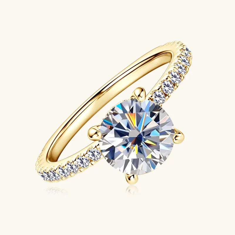 2CT Moissanite Engagement Wedding Ring for Women 925 Sterling Silver Rings Promise Finger Jewelry Sparking Lab Diamond 8mm