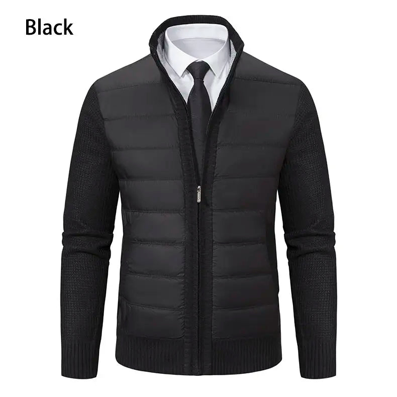 Men Cardigan Sweater Coat 2025 Autumn Winter Korean Warm Thickened Stand Collar Zipper Solid Casual Jacket Fashion Men Clothing