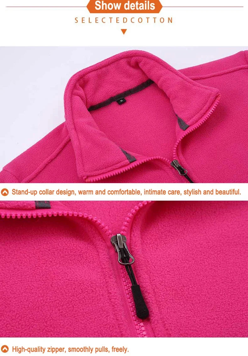 Winter Polar Fleece Jackets Women Windproof Thermal Soft Shell Jacket Outdoor Hiking Camping Skiing Climbing Warm Coat