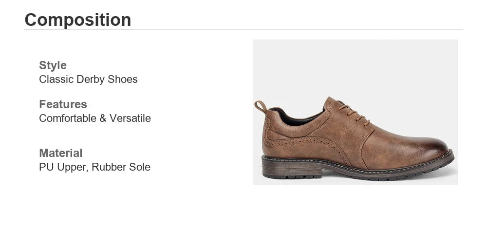 Men Shoes Brand 2026 Fashion Comfortable Leather Shoes Men