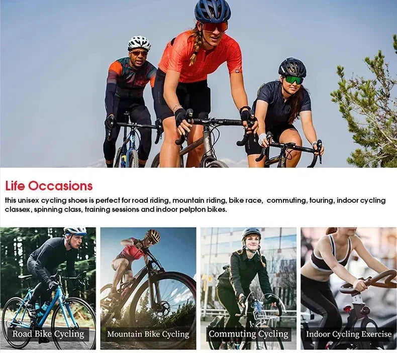 New Cycling Sports Shoes Men MTB Pedal Bicycle Shoes Women Lightweight Road Self-Locking SPD Racing Shoes Unisex Cycling Shoes