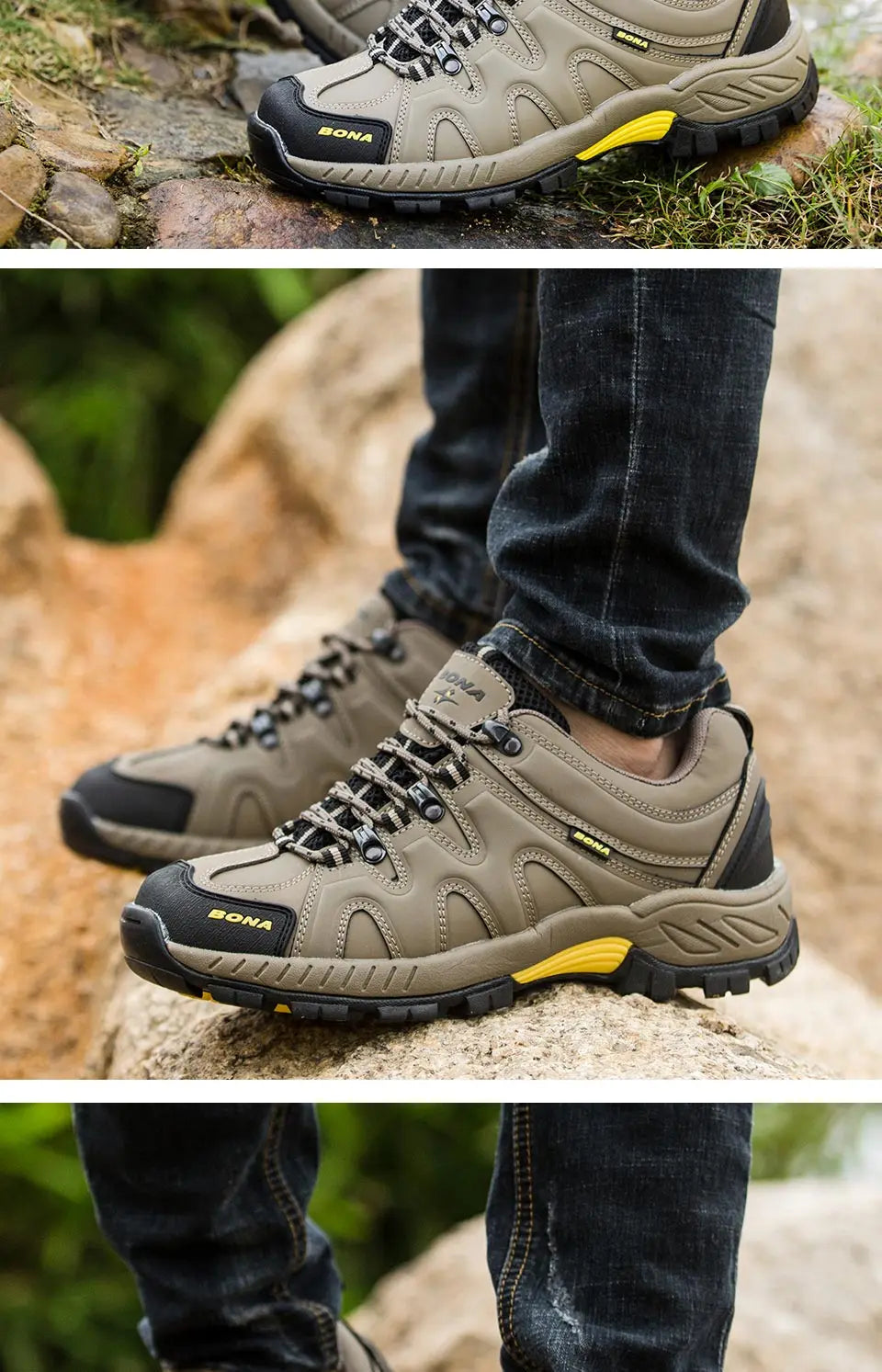 New Arrival Classics Style Men Hiking Shoes Lace Up Men Sport Shoes Outdoor Jogging Trekking Sneakers