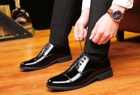 Round Toe Lace Up Business Social Shoe for Men Casual High Quality Fashion 2025 Style New Spring Autumn Dress Loafers Shoes Man