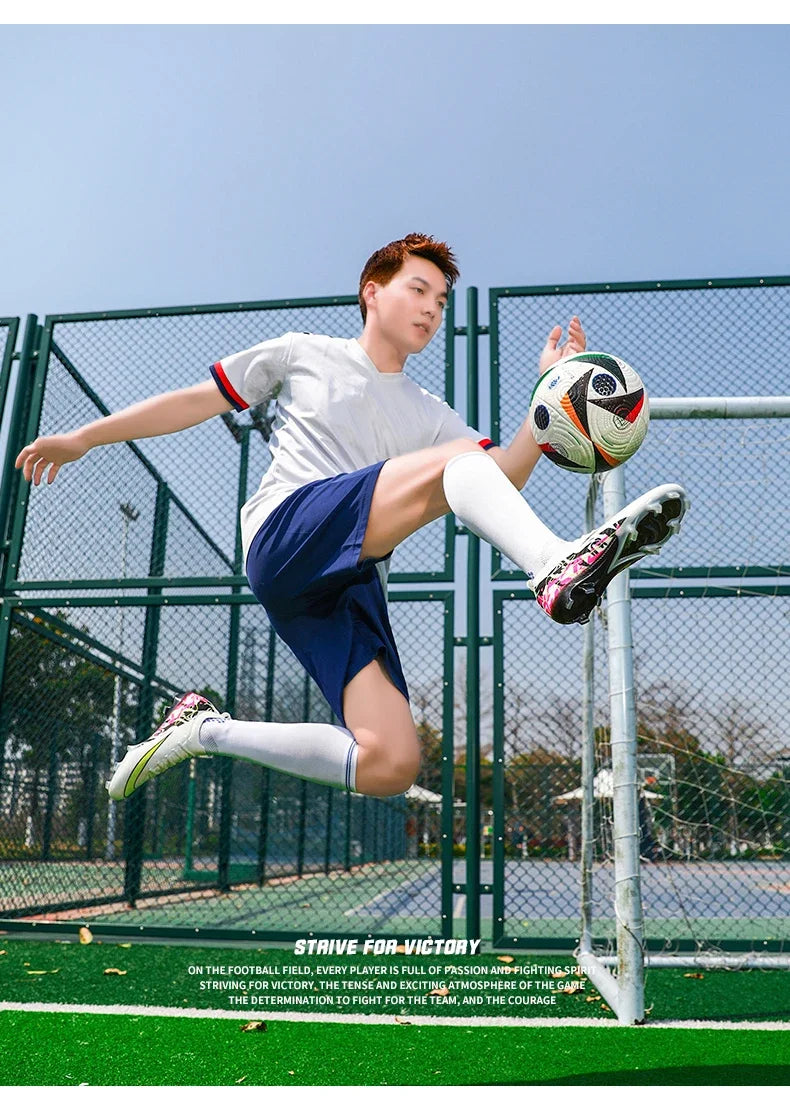 New Men Soccer Shoes Sneakers Original Football Boots Training Long Spikes Drop Shipping Futsal Cleats Match Ultralight Indoor